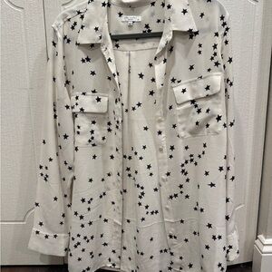 Equipment Star Patterned White Shirt